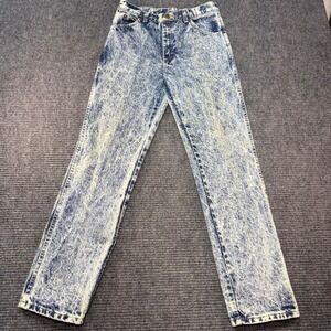 Vintage Jarretts Acid Wash Jeans Made in USA High Rise Straight Leg Blue 29x30